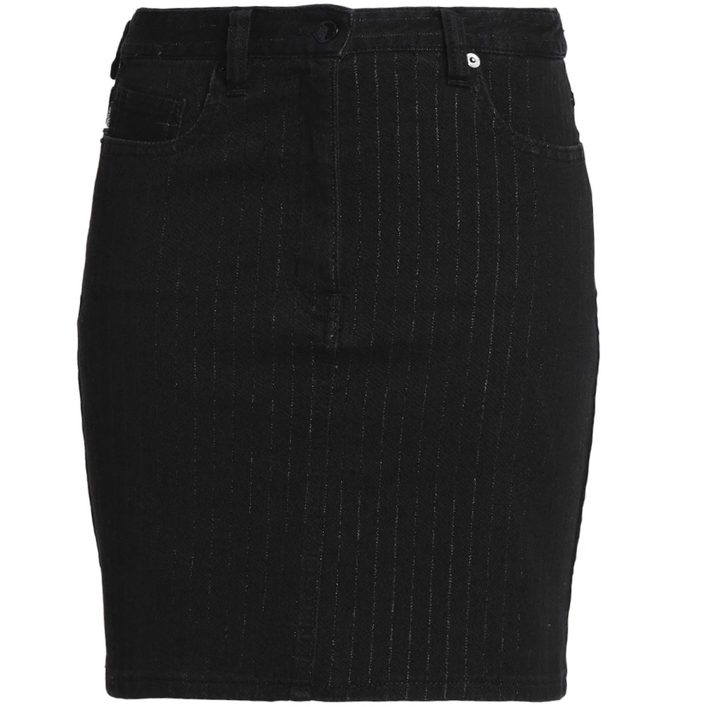 NWT Love Moschino Pinstriped Denim Mini Skirt
